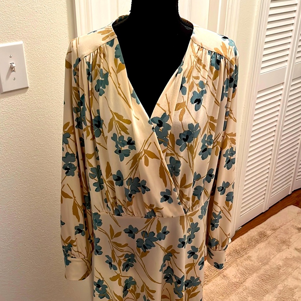 H&M faux wrap XL dress